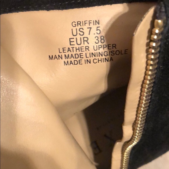 “Griffin” Black Suede Ankle Boots - Just Fab - Picture 7 of 8